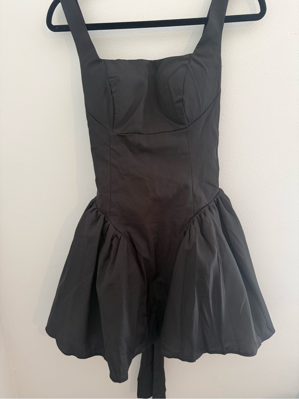 Black Sleeveless Fit-and-Flare Mini Dress